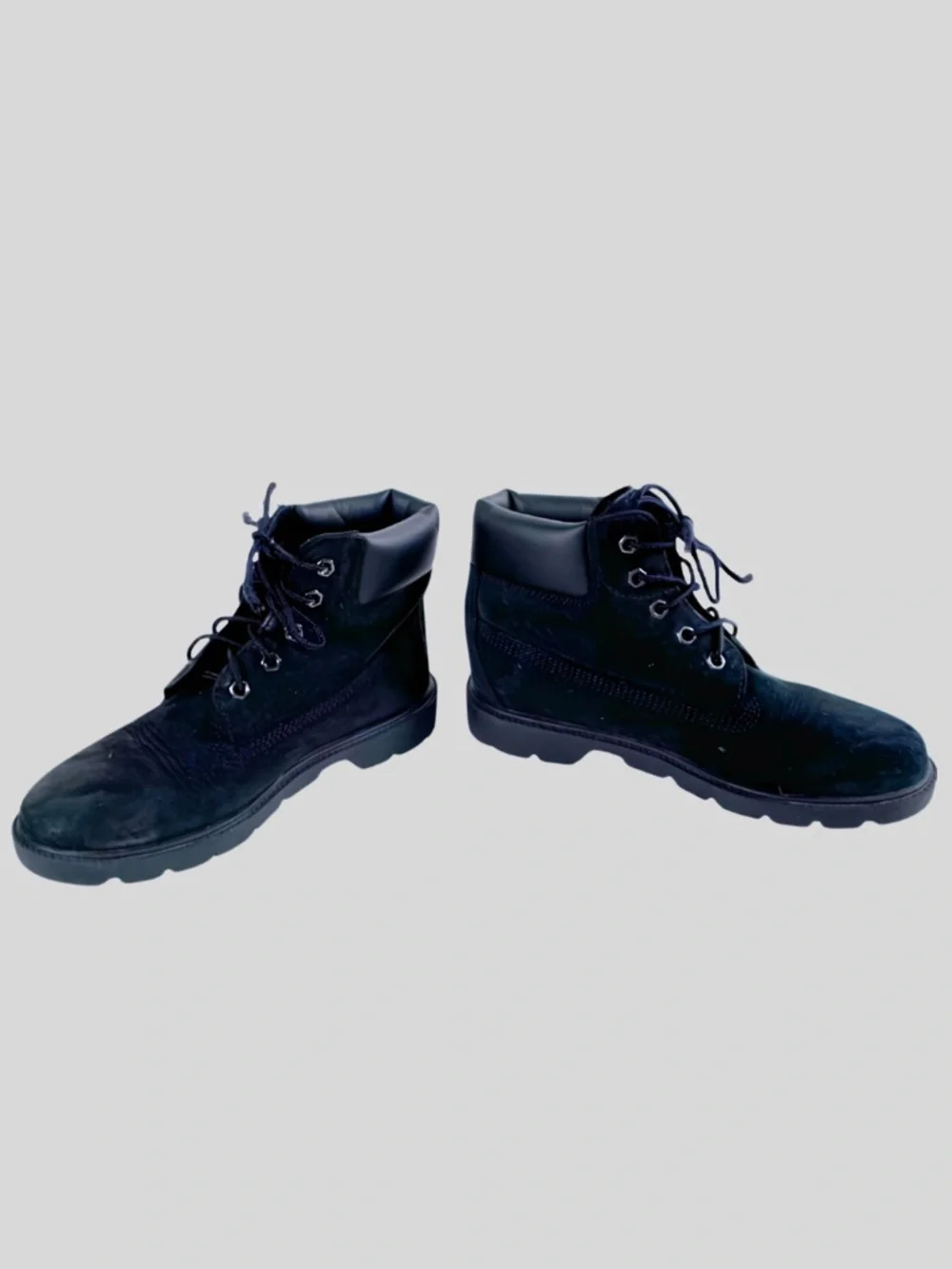 Timberland Waterproof Black Suede Boots Boys 3 Y2K Retro Streetwear